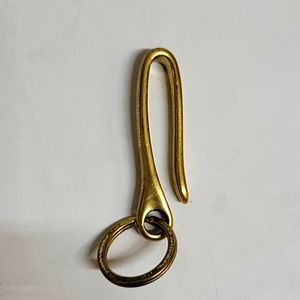 Brass hook key ring